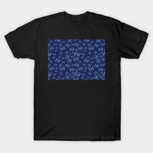 White Butterflies on Blue background T-Shirt